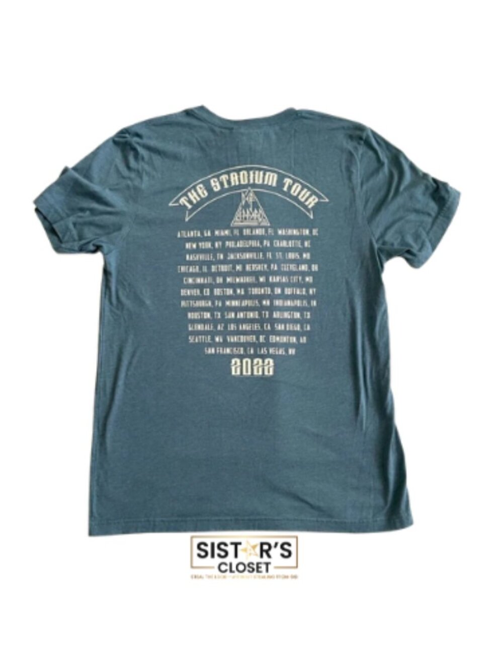 Def Leppard Rock Brigade Concert Blue Bella Canvas Men's Graphic Tee - Large - Picture 2 of 2